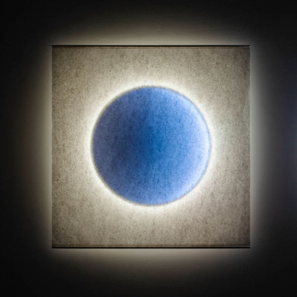 Applique murale LED Moodmoon Rgbw en papier, blanc, hauteur 75 cm