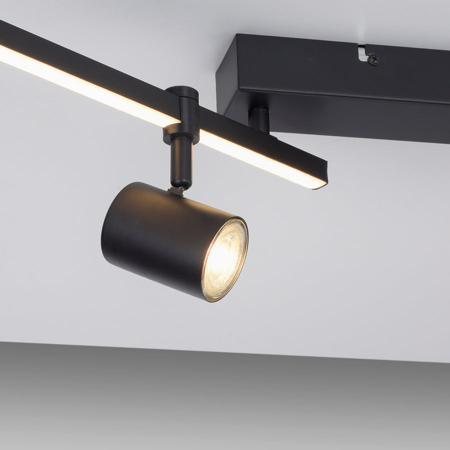 Plafonnier Barik 5 lumières noir