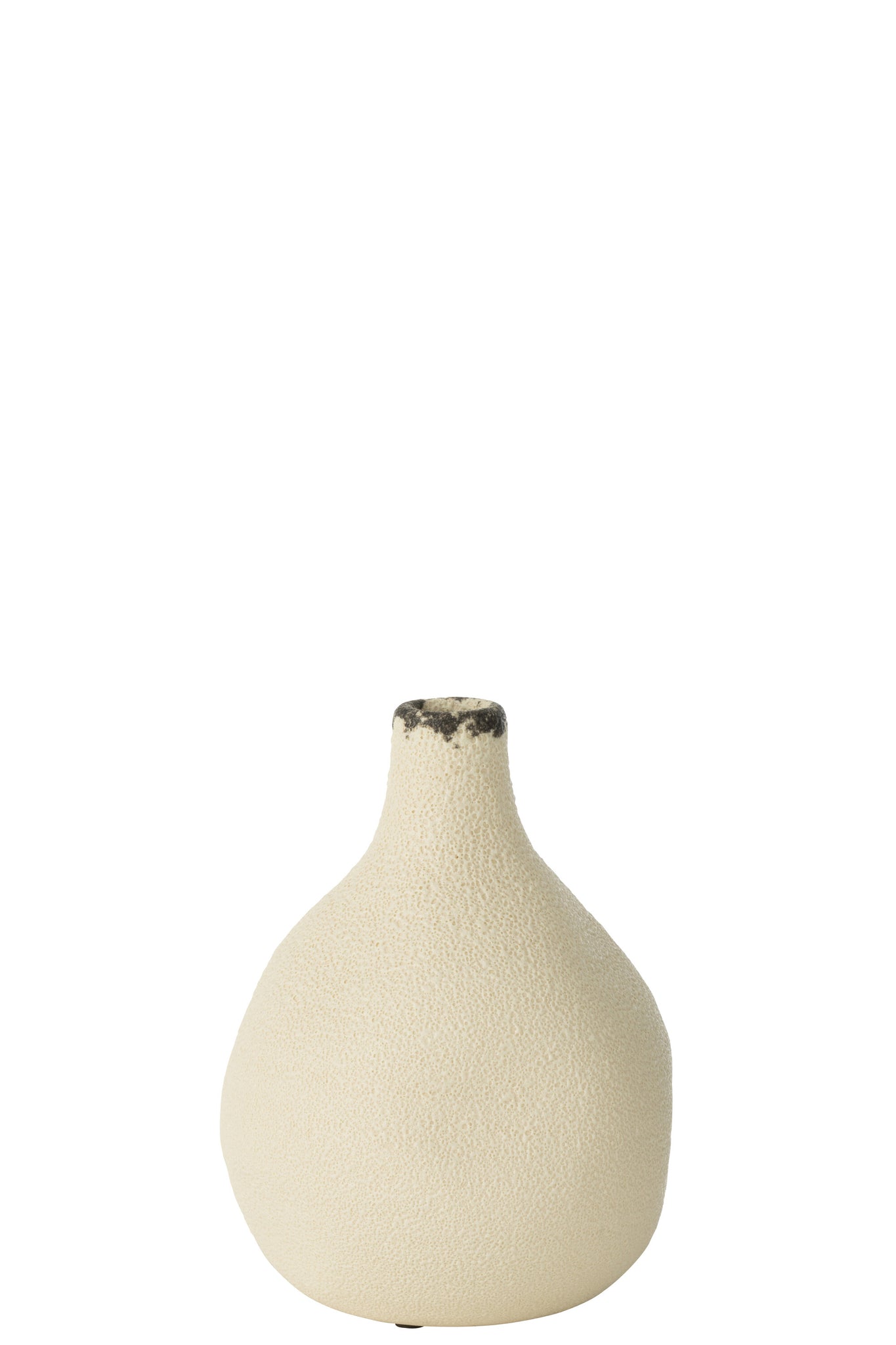 Vase Grès Mixte Blanc Noir