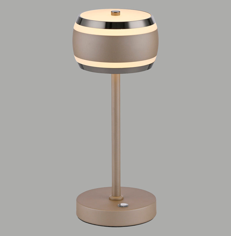 Lampe à poser Pure Falling Rings marron et chromée