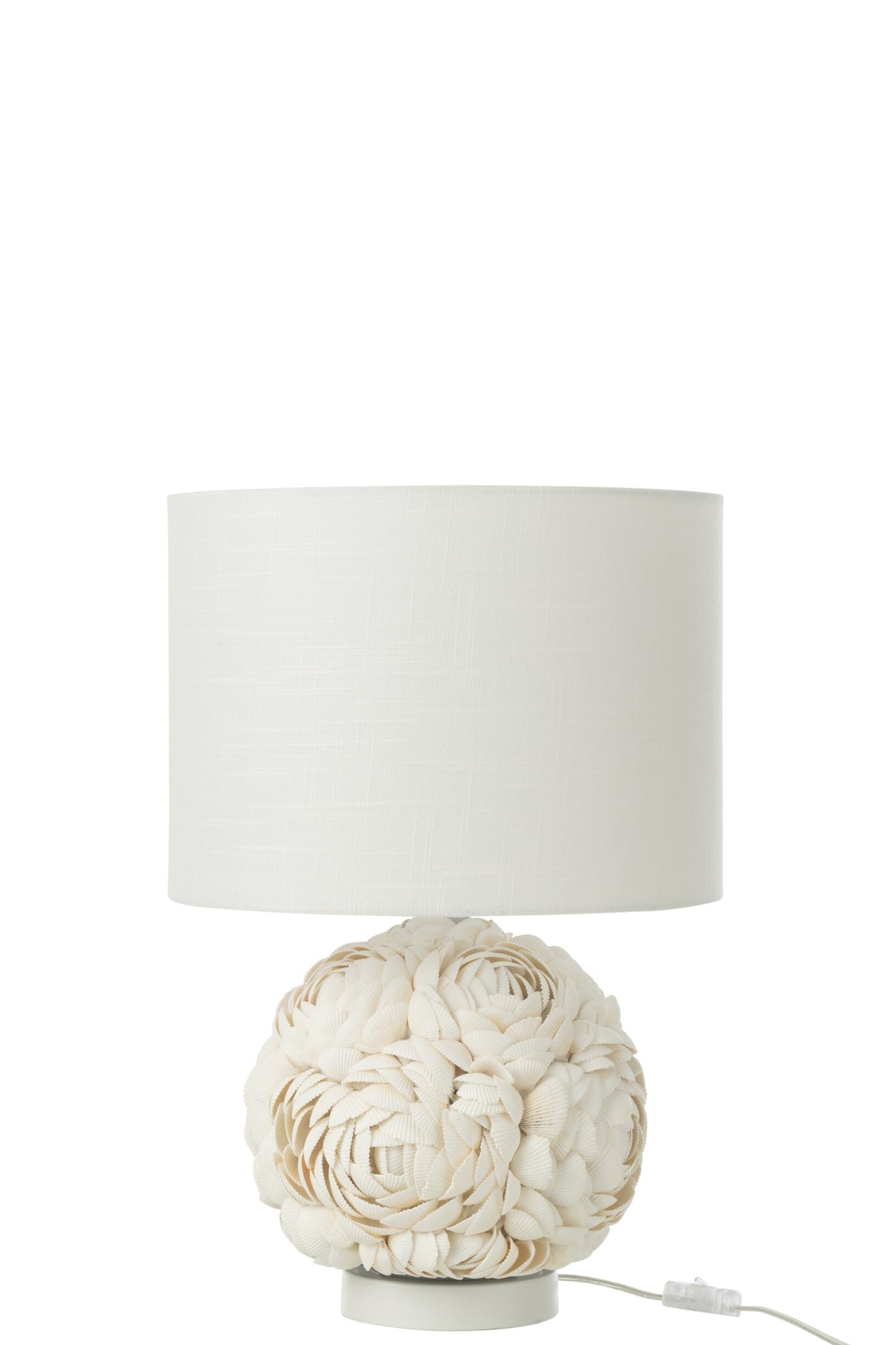 Lampe à poser coquillages blanche, petit modèle