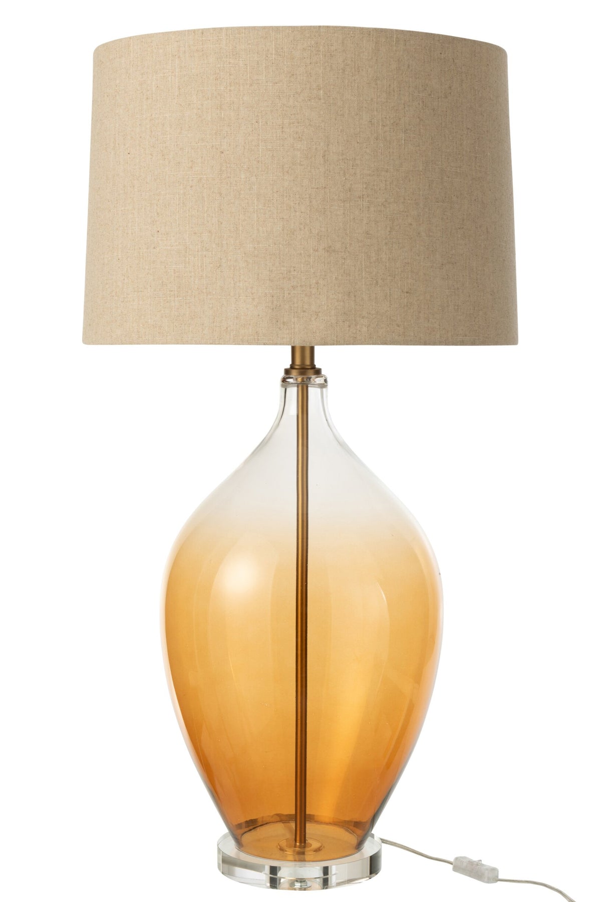 Lampe à poser en verre ambré