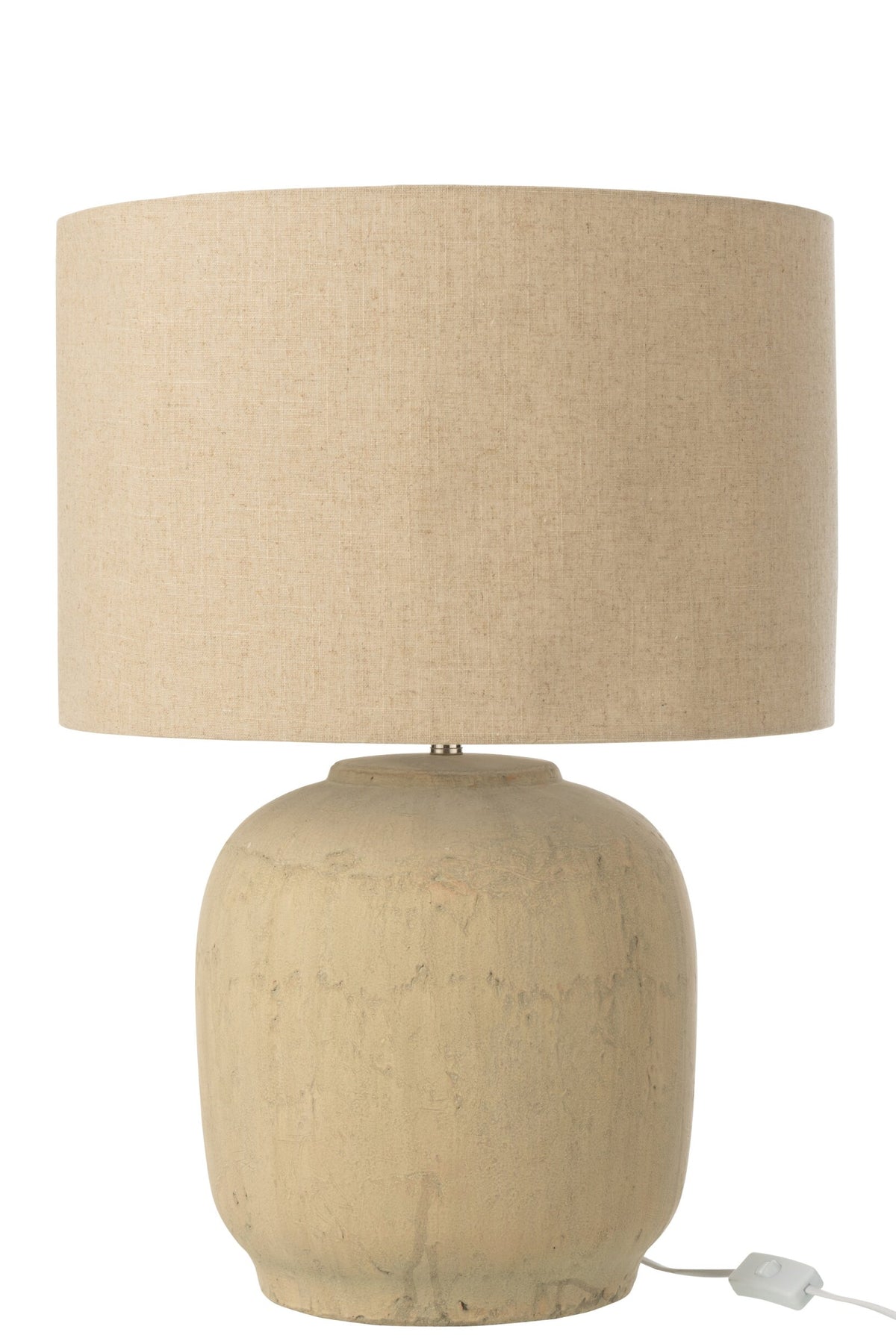 Lampe à poser Mia en terre cuite beige, grand modèle