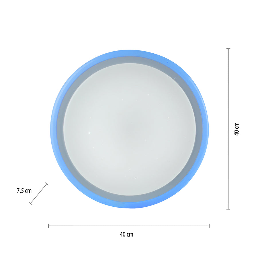 Plafonnier Luisa blanc, L 40 cm
