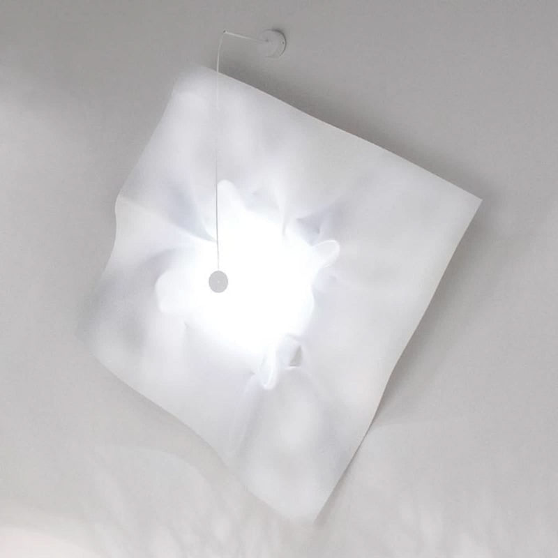 Applique murale LED Crash en acier, blanc