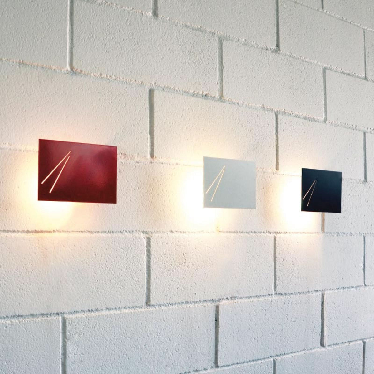 Applique murale LED Des.agn en acier, blanc, hauteur 14 cm