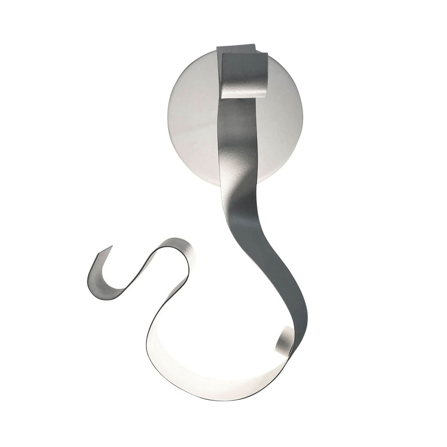Applique murale LED Curve en acier, blanc, hauteur 29 cm