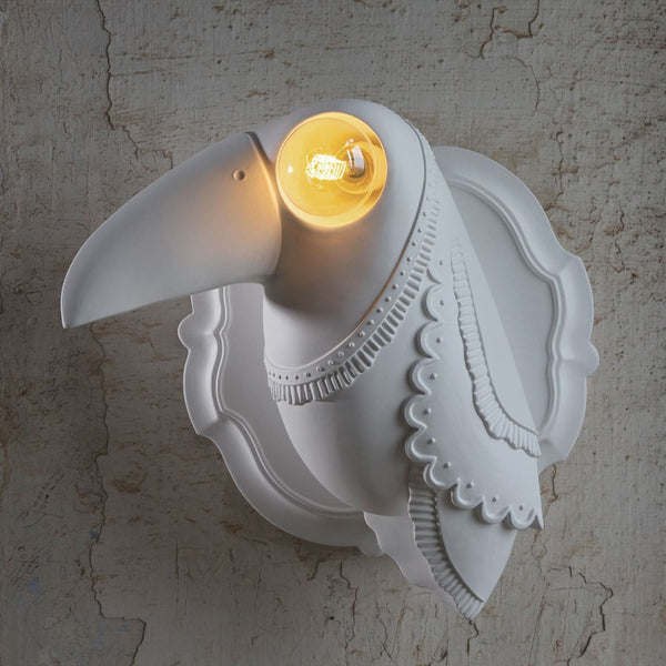 Applique murale Cubano en céramique, blanc mat, hauteur 45 cm