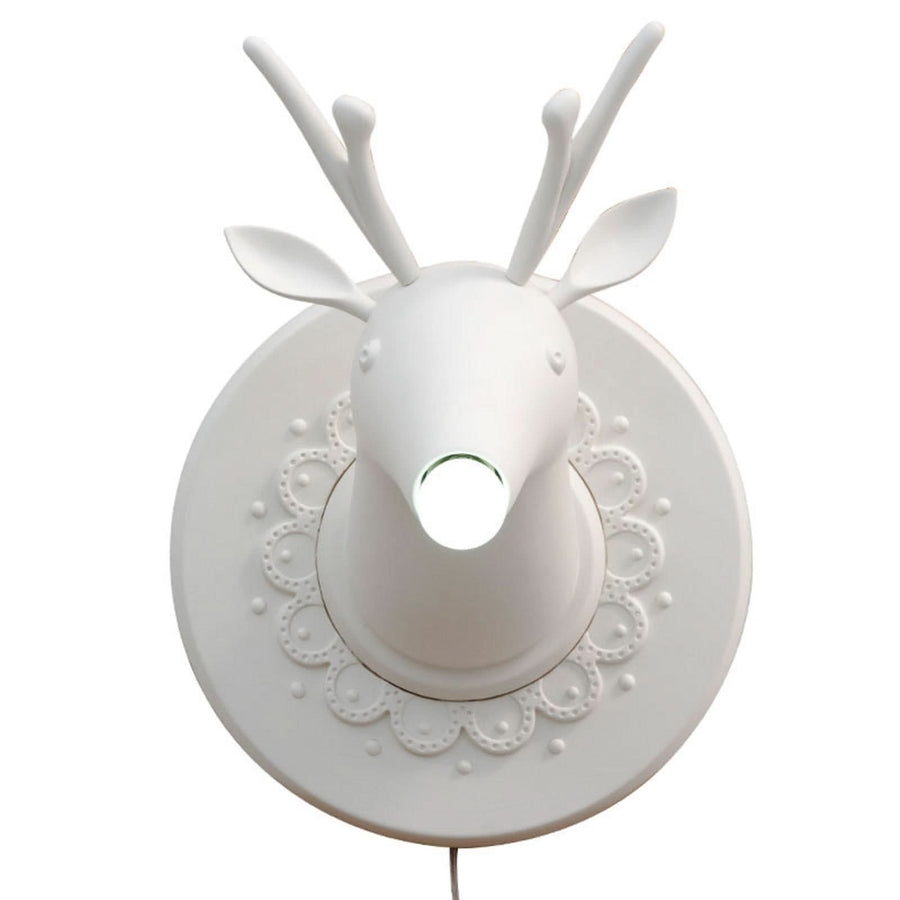 Applique murale Marnìn en céramique, blanc mat, hauteur 36 cm