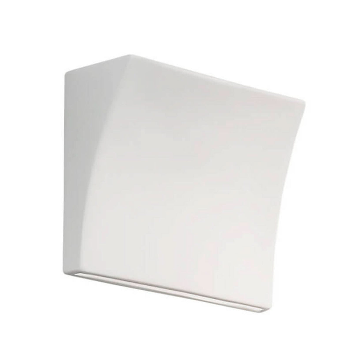 Applique murale Delon en céramique, blanc, hauteur 17 cm