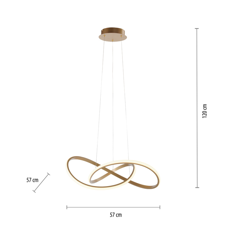 Suspension Maria laiton mat