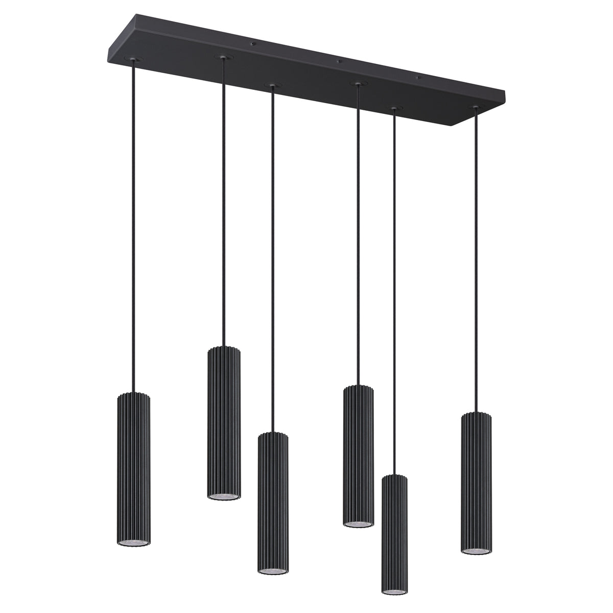 Lampe suspendue IVAR 6L LED 3000K Noir