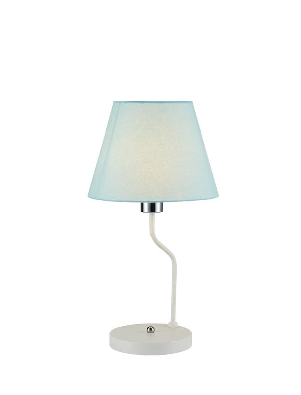 Lampe à poser York blanche, tissu (réf. 50501099)