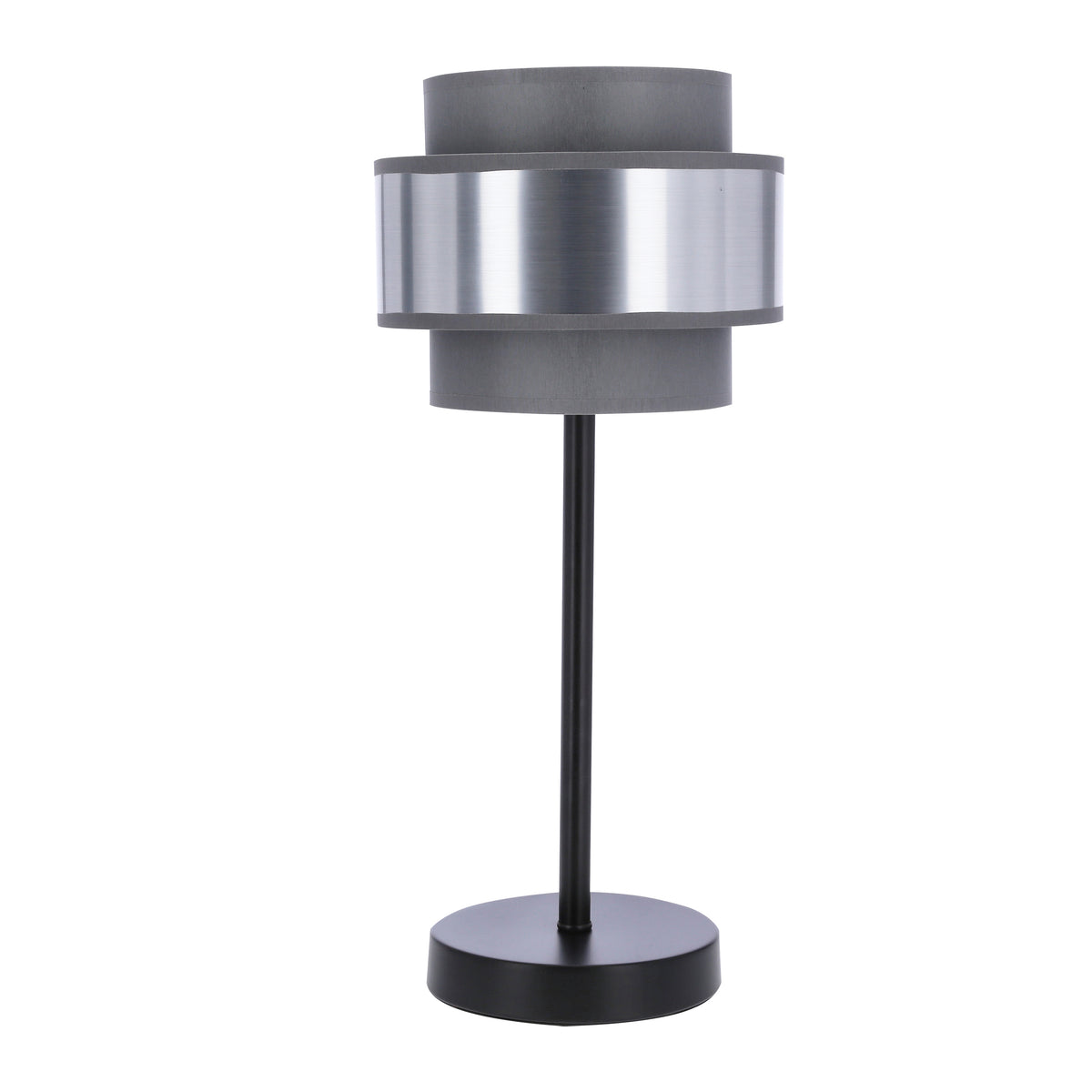 Lampe à poser Hare argentée, tissu