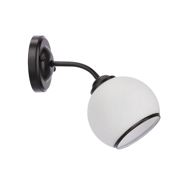 Applique murale Marinen noire et blanche, verre