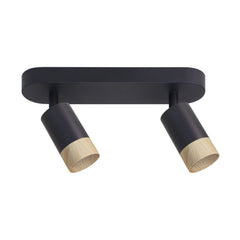 Plafonnier Conti 2 lumières noir