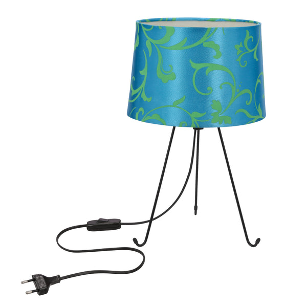 Lampe à poser Elva bleue, tissu