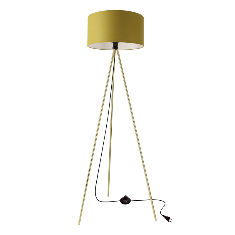 Lampadaire Vanti doré, tissu
