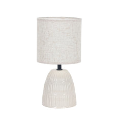 Lampe à poser Lesi beige, tissu