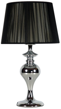 Lampe à poser Gillenia chromée et noire