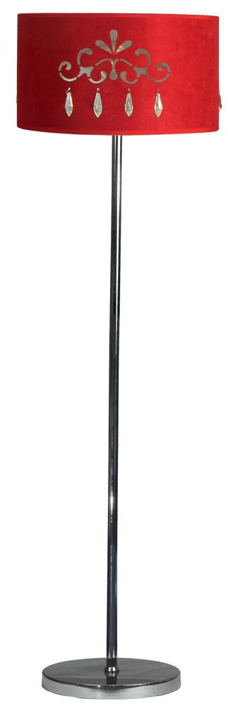 Lampadaire Decor rouge, tissu, L 35 cm
