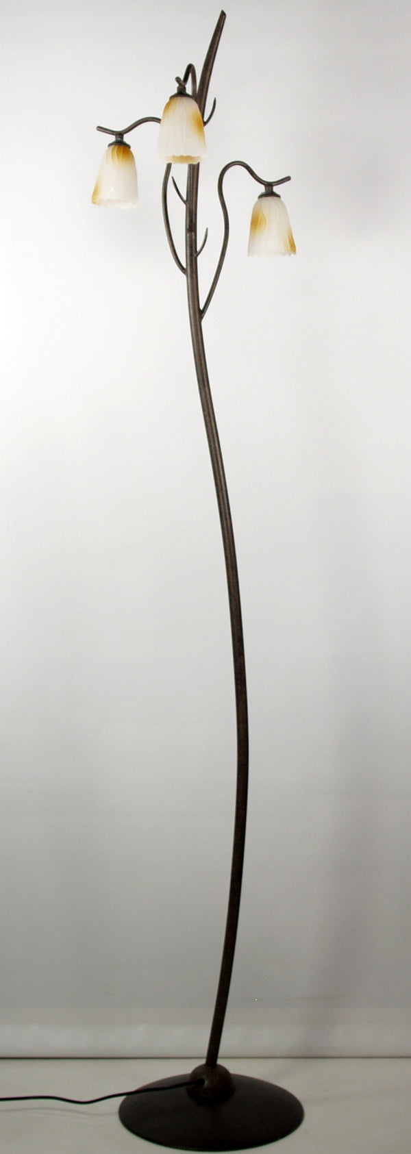 Lampadaire L&H Mikado 3 lumières laiton vieilli