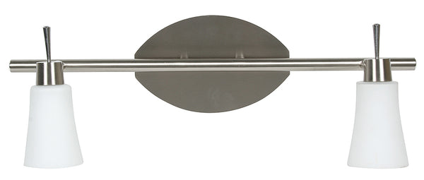 Plafonnier Croton 2 lumières blanc, verre