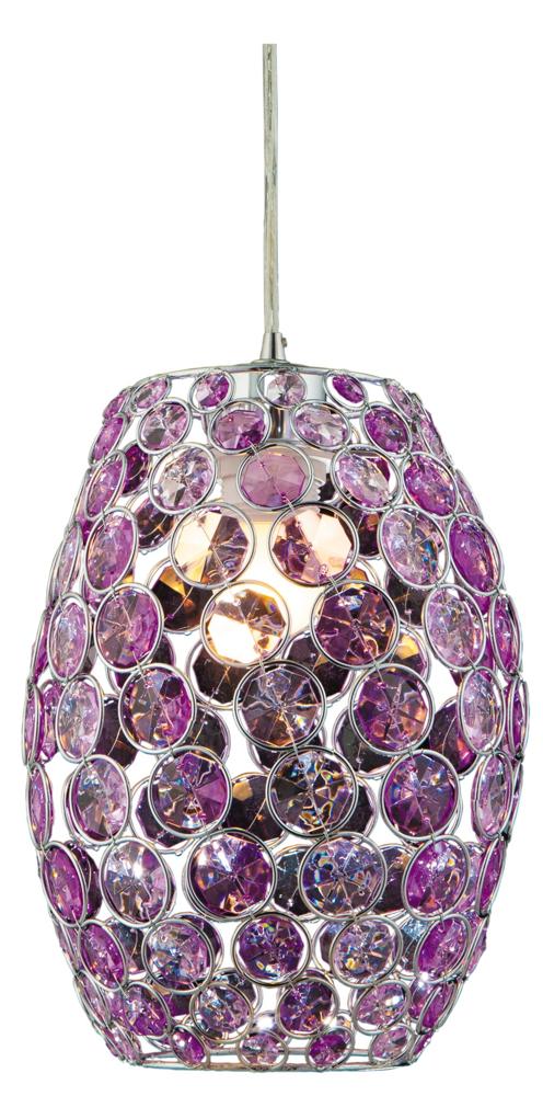 Suspension Corn violette, cristal