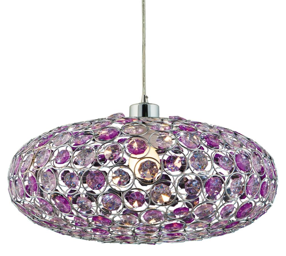 Suspension Cristy violette, cristal