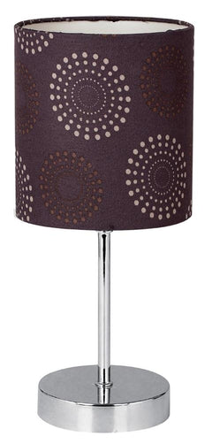 Lampe à poser Emily marron, tissu