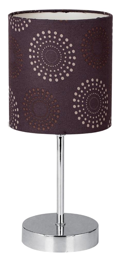 Lampe à poser Emily marron, tissu