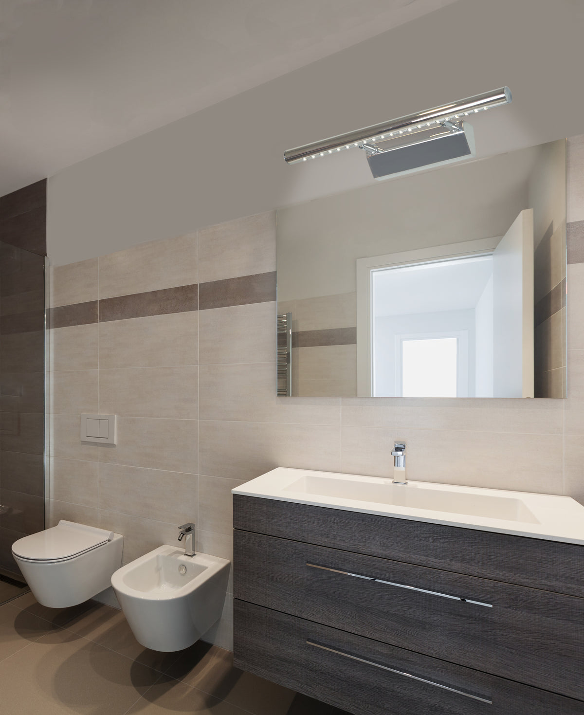 Applique murale LED Forte chromée