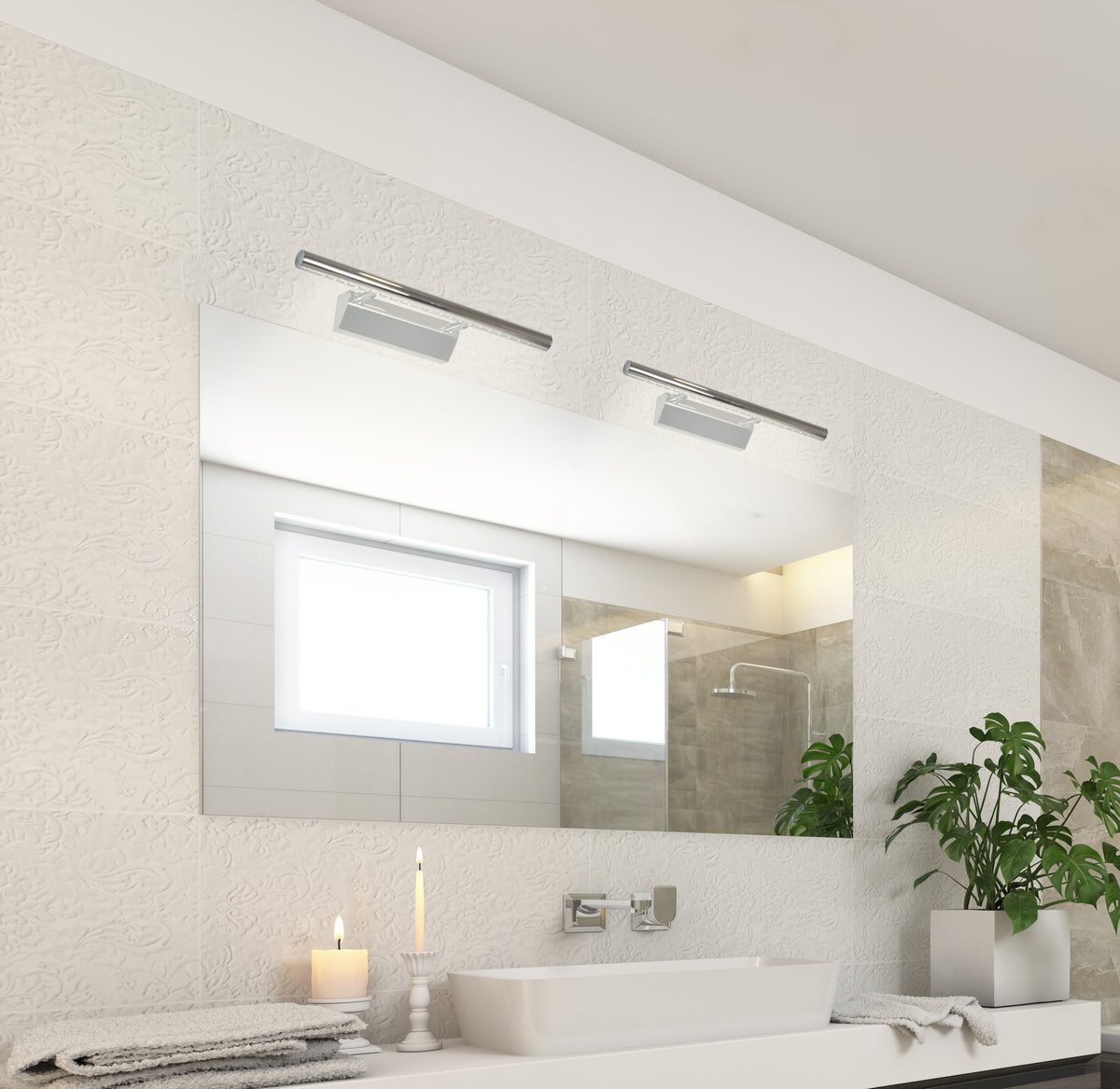 Applique murale LED Forte chromée
