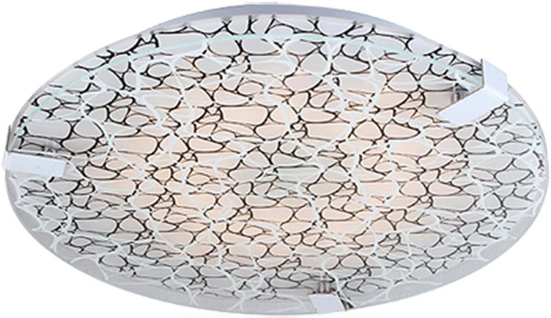 Plafonnier LED Fiera chromé, verre, L 40 cm, H 6 cm