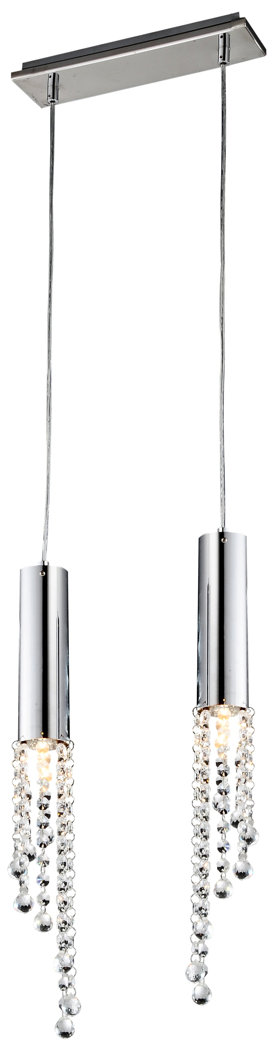 Suspension Duero 2 lumières chromée