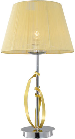 Lampe à poser Diva chromée et dorée