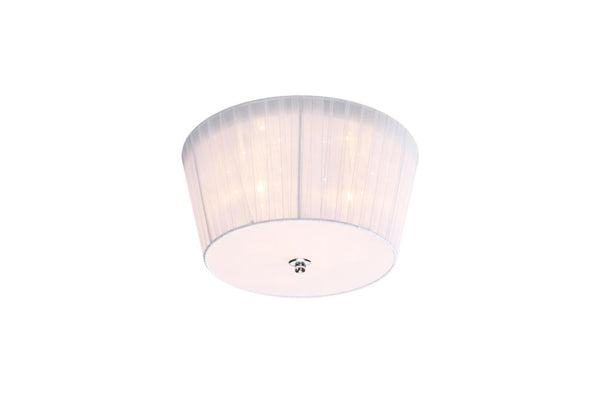 Plafonnier LED Camea 3 lumières blanc, tissu