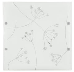 Plafonnier LED Arty blanc, verre