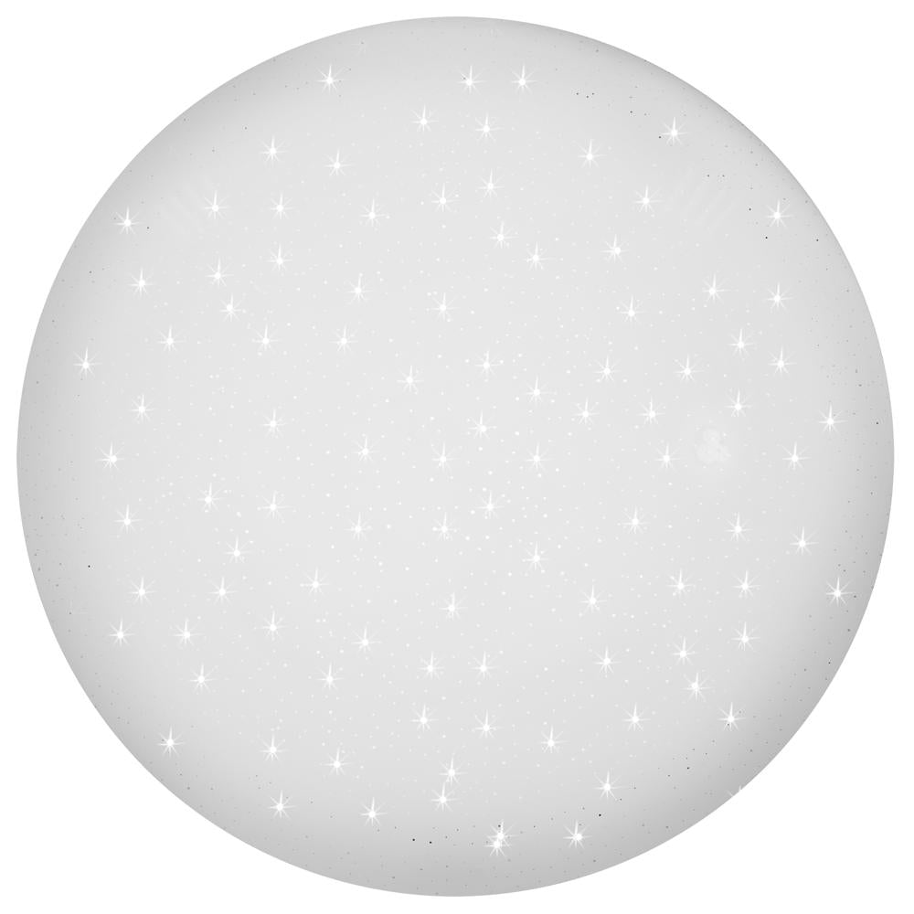 Vue de face du diffuseur rond parsemé de petites étoiles blanches