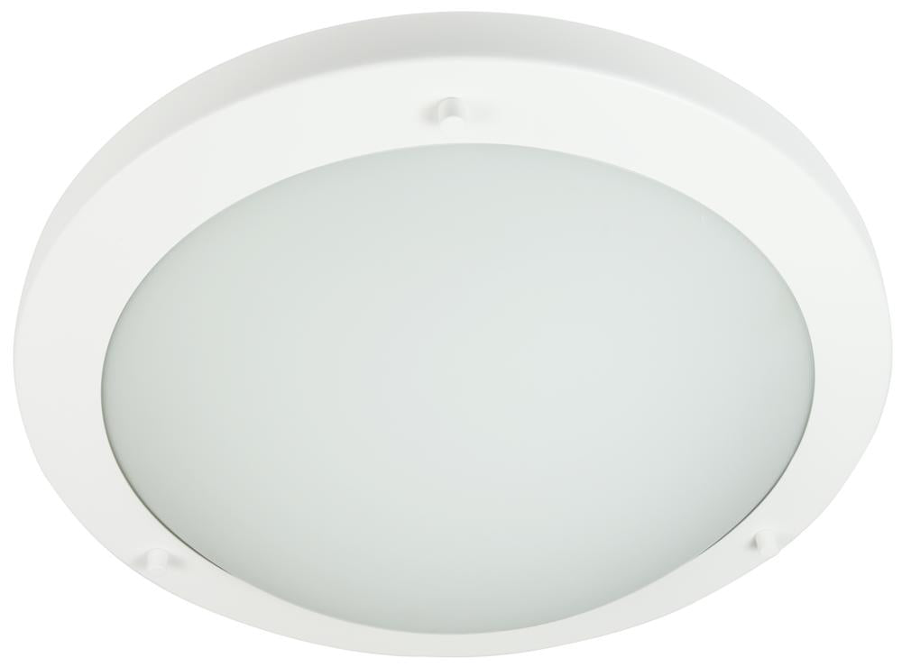 Plafonnier LED Aquila blanc, verre