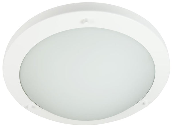 Plafonnier LED Aquila blanc, verre