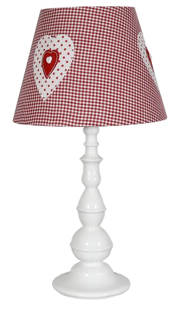 Lampe à poser Sweet 2 rose, tissu