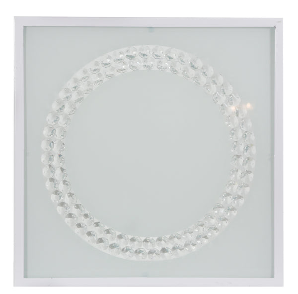 Plafonnier LED Lux nickel satiné, verre (réf. 10-64479)