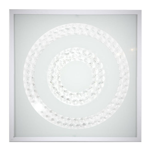 Plafonnier LED Lux blanc, verre (réf. 10-64493)