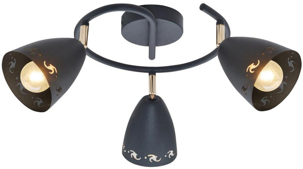 Plafonnier Coty 3 lumières noir