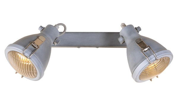 Plafonnier Crodo 2 lumières gris