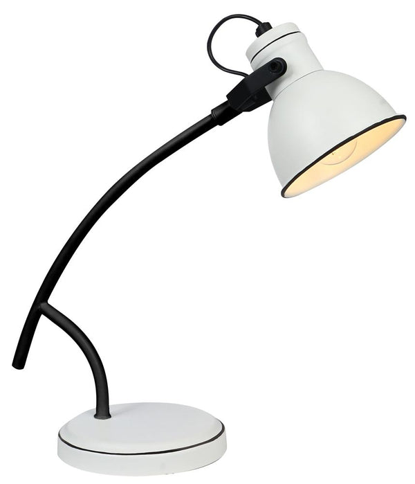 Lampe à poser Zumba blanche et noire, L 35 cm