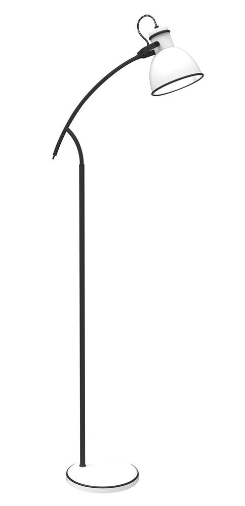 Lampadaire Zumba blanc et noir, L 32 cm