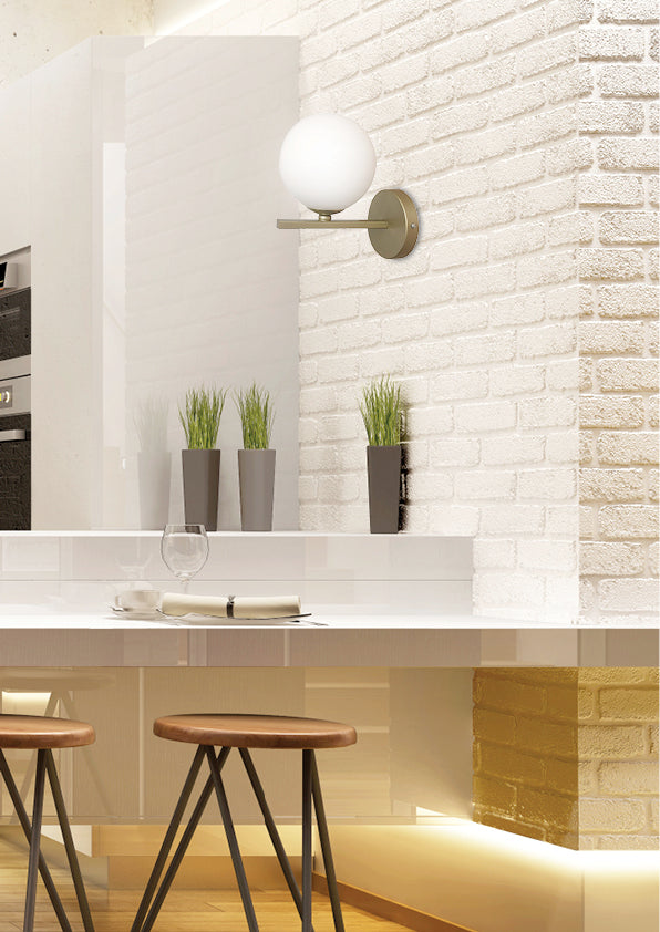 Applique murale Kama laiton, verre