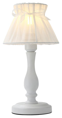 Lampe à poser Zefir blanche, tissu